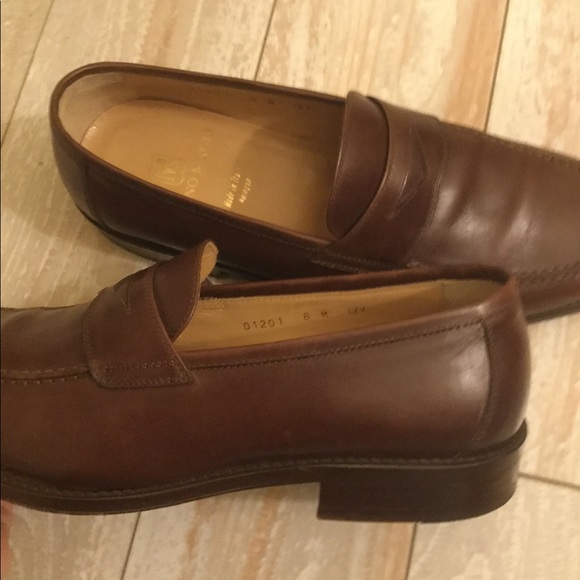 EUC Bruno magli ivy penny loafers, rust/brown, Men’s Size 8 - Picture 9 of 12